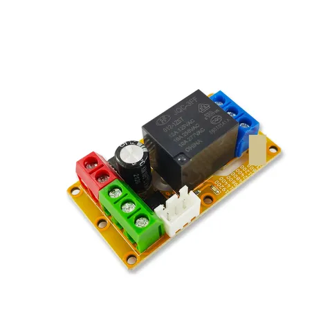 B2J0302 enhanced single-channel MODBUS-RTU RS-485 I/O module - bare-board version with relay output, screw terminals and baud-rate legend